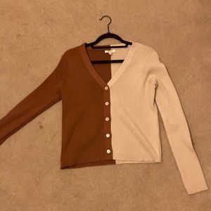 Two color sweater
